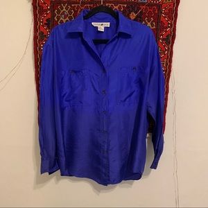 Blue Silk top